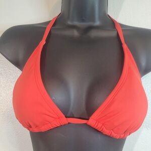 Red halterneck bikini top. Athleta brand. Size S.